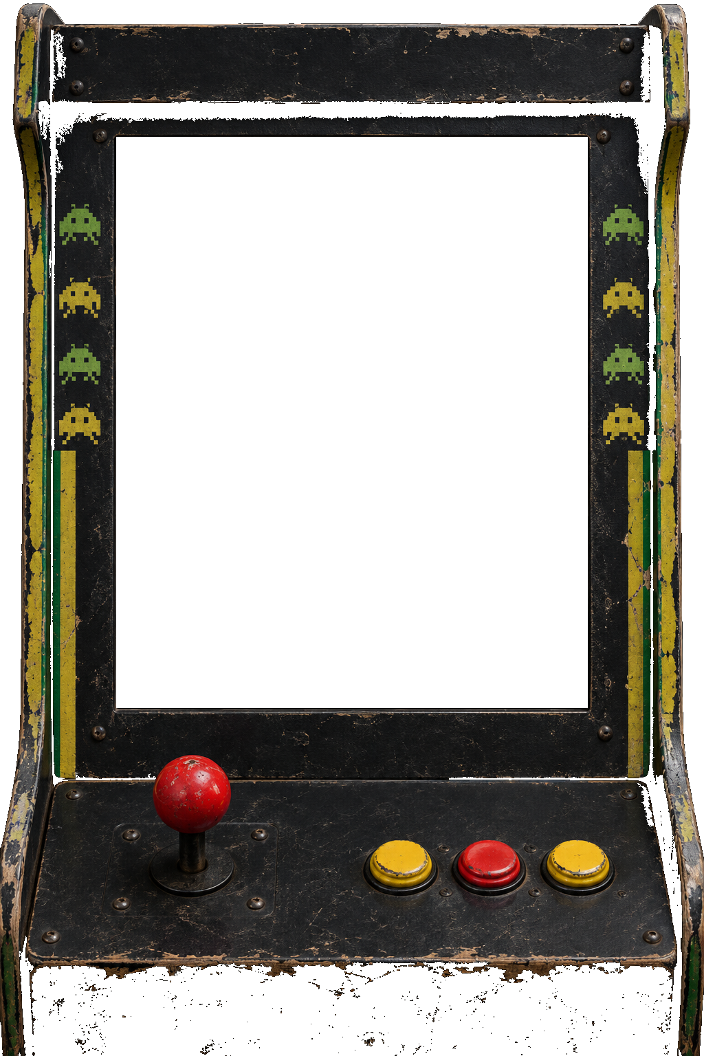 Worn vintage arcade cabinet